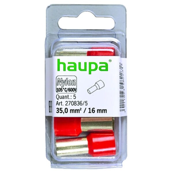 HAUPA - isolierte Aderendhülse 35/16 rot