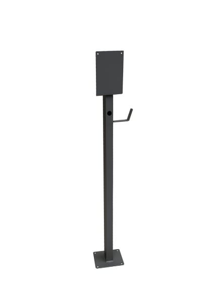 ZCS AZZURRO - Standfuß Stahl, grau für Ladestation der Caro-Serie, 1500 mm Höhe