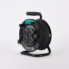 TRADEFORCE - 4-Wege-Kabeltrommel 40 m Schwarz mit Thermosicherung IP44