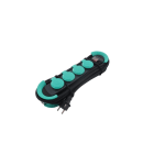 TRADEFORCE - 4-fach Steckdose Schuko IP44 Schwarz 5m mit Schalter
