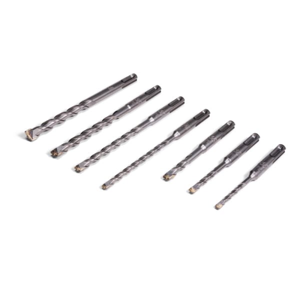TRADEFORCE - 7-teiliger Satz SDS-Plus-Hammer-Steinbohrer, 40Cr, 2 Schneiden