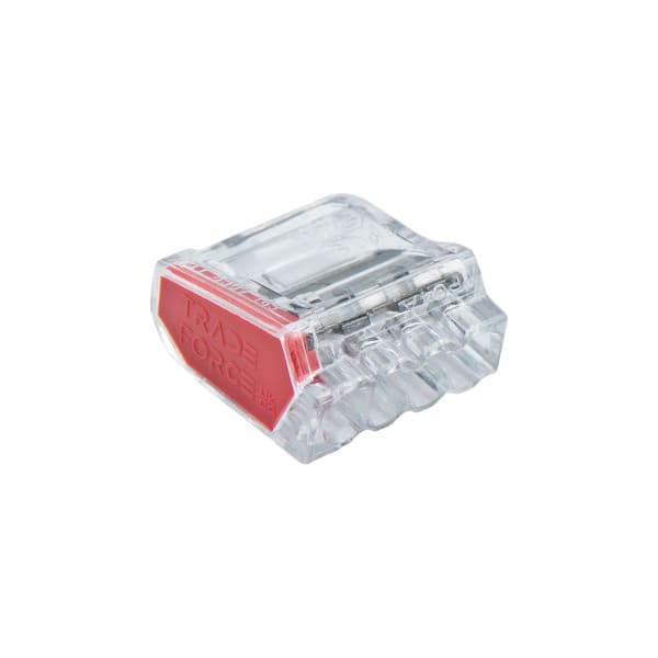 TRADEFORCE - Verbindungsdosenklemme ''TP04A'' 4 Pole, eindrähtige Leiter: 0.5~2.5 mm²