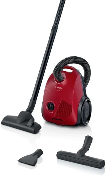 BOSCH BSHG CP - Bodenstaubsauger 600W 80dB 8m 3.5L Hygienef. rot