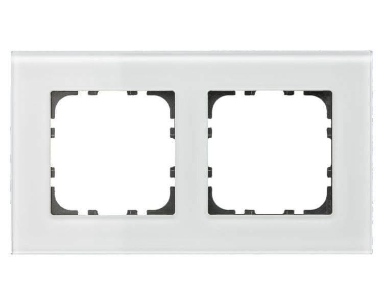 MDT - MDT Glasrahmen 2-fach für 55 mm Programme, Weiß