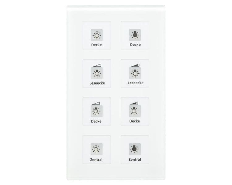MDT - KNX Glastaster Plus 8-fach, Weiß