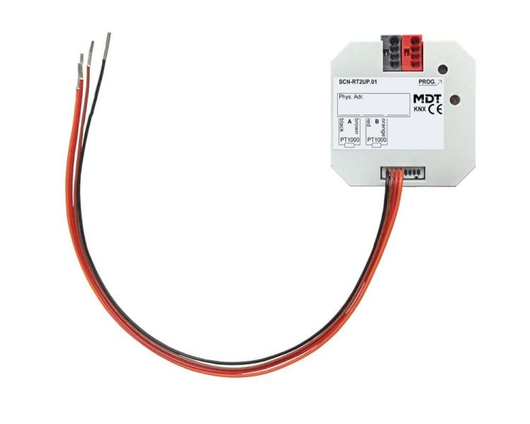 MDT - KNX Temperaturregler/Sensor 2-fach, UP, für PT1000 Temperaturfühler
