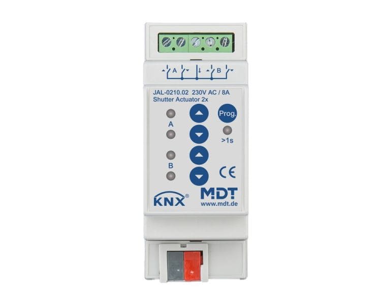 MDT - KNX Jalousieaktor 2-fach, 2TE REG, 8 A, 230 V AC