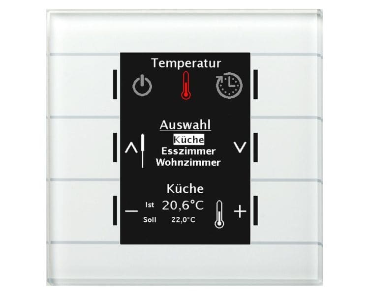 MDT - KNX Glas Bedienzentrale Smart mit Farbdisplay, Weiß