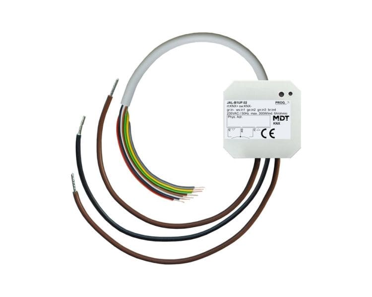 MDT - KNX Jalousieaktor 1-fach, UP, 6 A, 230 V AC, mit 4 Binäreingängen