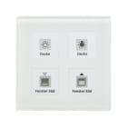 MDT - KNX RF+ Funk Glastaster Plus 4-fach mit Aktor, Weiß