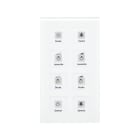 MDT - KNX RF+ Funk Glastaster Plus 8-fach mit Aktor, Weiß