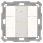 MDT - KNX RF+ Funk Taster Plus 6-fach mit Aktor, 55 mm, Reinweiß glänzend