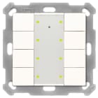 MDT - KNX RF+ Funk Taster Plus 8-fach mit Aktor, 55 mm, Reinweiß glänzend