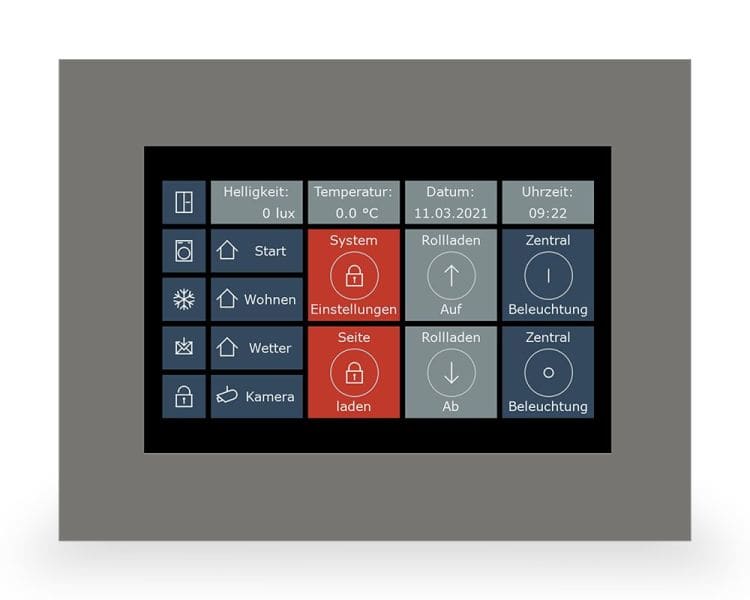 MDT - KNX Touch Panel VisuControl, Display 17,7 cm / 7 Zoll