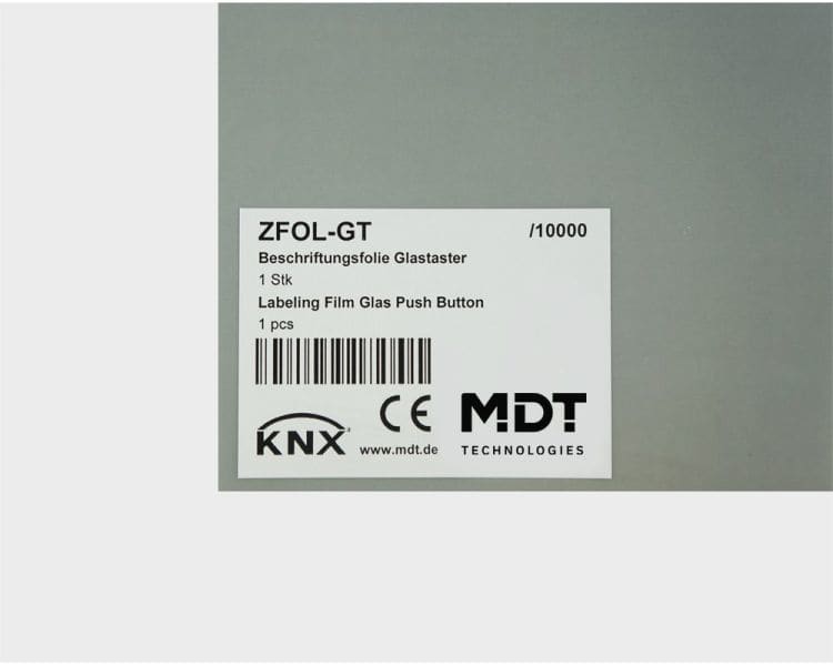 MDT - MDT Beschriftungsfolie für Glastaster Plus