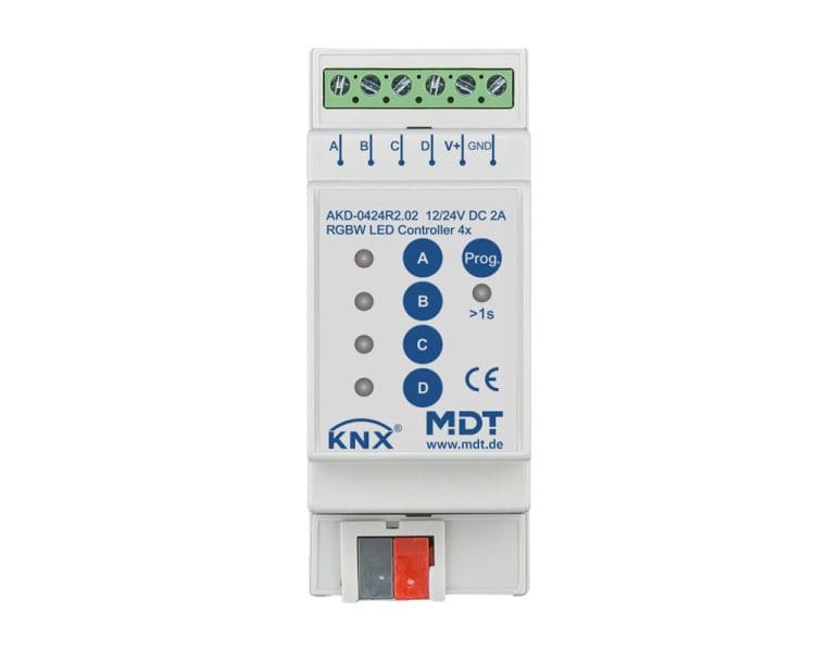 MDT - KNX LED Controller 4-Kanal 2/4 A, RGBW, 2TE REG