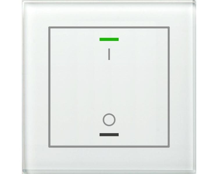 MDT - KNX Glastaster II Light 1-fach, RGBW, Temperatursensor, Weiß, Schalten