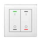MDT - KNX Glastaster II Light 2-fach, RGBW, Temperatursensor, Weiß, Schalten