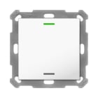MDT - KNX Taster Light 55 1-fach, RGBW, Temperatursensor, Reinweiß glänzend, Neutral