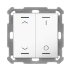 MDT - KNX Taster Light 55 2-fach, RGBW, Temperatursensor, Reinweiß glänzend, Jal._Sch.