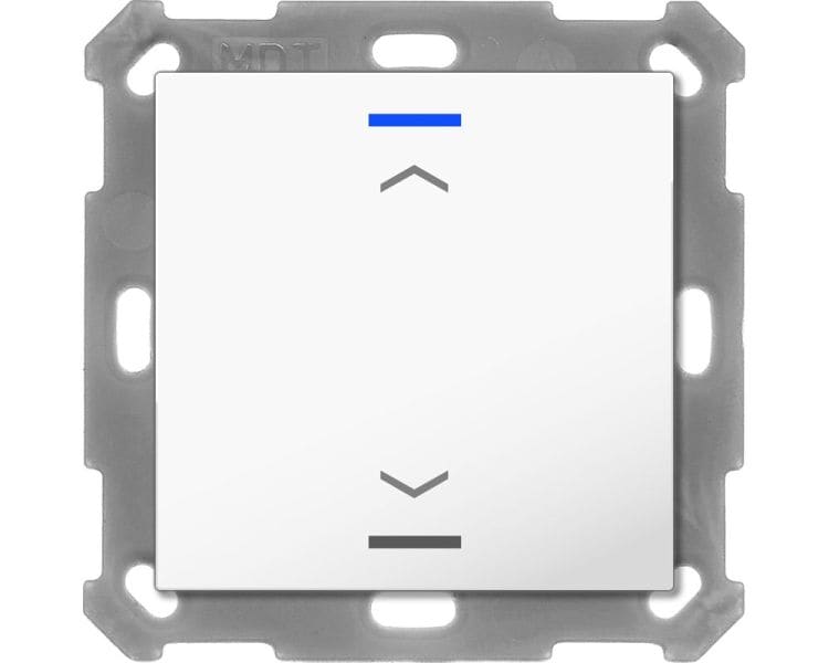 MDT - KNX Taster Light 55 1-fach, RGBW, Reinweiß glänzend, Jalousie