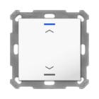 MDT - KNX Taster Light 55 1-fach, RGBW, Reinweiß glänzend, Jalousie