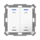MDT - KNX Taster Light 55 2-fach, RGBW, Reinweiß glänzend, Jalousie