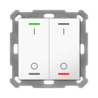 MDT - KNX Taster Light 55 2-fach, RGBW, Reinweiß glänzend, Schalten