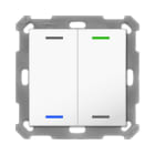 MDT - KNX Taster Light 55 2-fach, RGBW, Reinweiß glänzend, Neutral