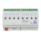 MDT - KNX Schaltaktor 8-fach, 8TE REG, 16/20 A, 230 V AC, C-Last, Industrie, 200 µF