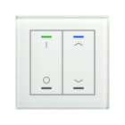 MDT - KNX Glastaster II Light 2-fach, RGBW, Temperatursensor, Weiß, Schalten_Jalousie