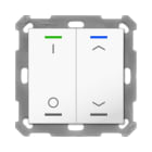 MDT - KNX Taster Light 55 2-fach, RGBW, Reinweiß glänzend, Schalten_Jalousie