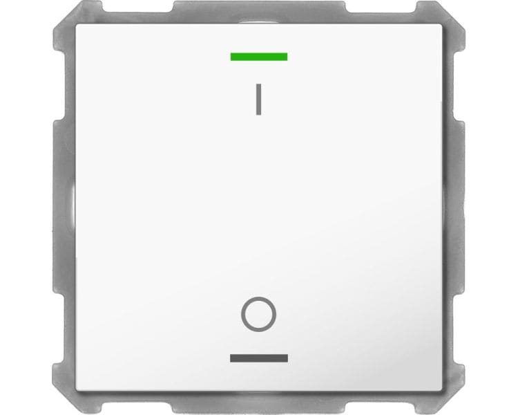 MDT - KNX Taster Light 63 1-fach, RGBW, Temperatursensor, Studioweiß glänzend, Sch.