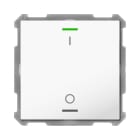 MDT - KNX Taster Light 63 1-fach, RGBW, Temperatursensor, Studioweiß glänzend, Sch.