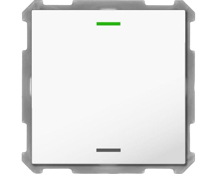 MDT - KNX Taster Light 63 1-fach, RGBW, Temperatursensor, Studioweiß glänzend, Neutral