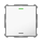 MDT - KNX Taster Light 63 1-fach, RGBW, Temperatursensor, Studioweiß glänzend, Neutral