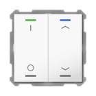 MDT - KNX Taster Light 63 2-fach, RGBW, Studioweiß glänzend, Schalten_Jalousie