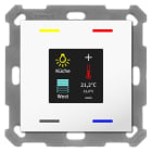 MDT - KNX Taster Smart 55 4-fach mit Farbdisplay und T-/F-Sensor, Reinweiß glänzend