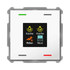 MDT - KNX Taster Smart 63 4-fach mit Farbdisplay, Studioweiß glänzend
