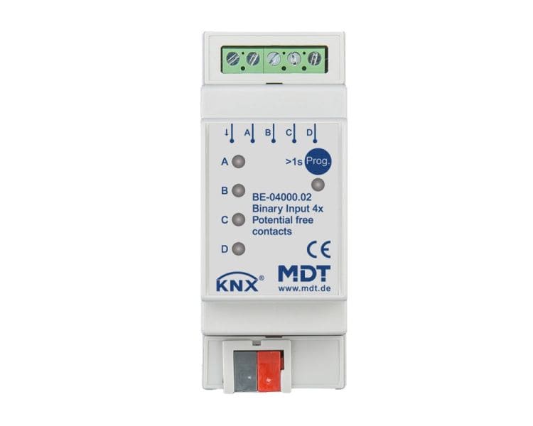MDT - KNX Binäreingang 4-fach, 2TE REG, Ausführung potentialfrei