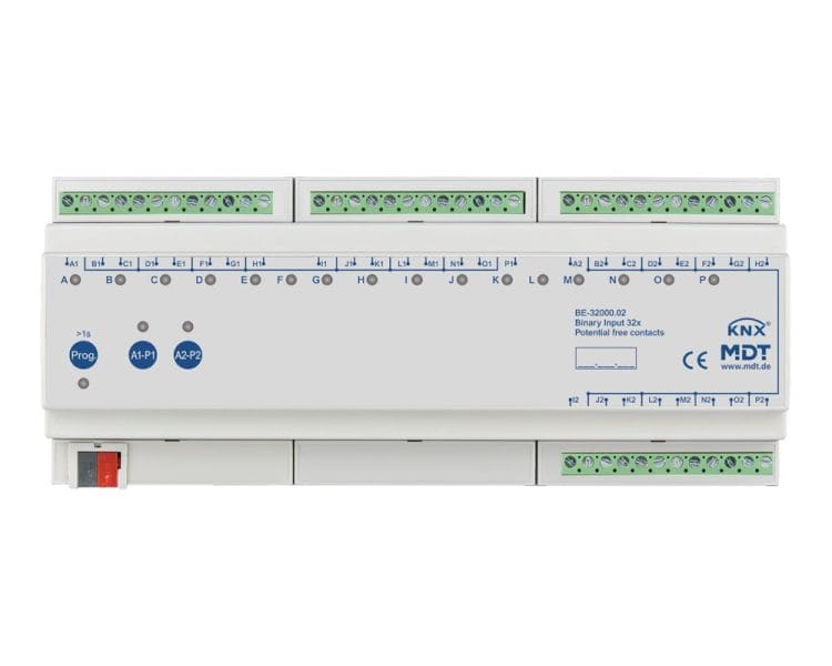 MDT - KNX Binäreingang 32-fach, 12TE REG, Ausführung potentialfrei