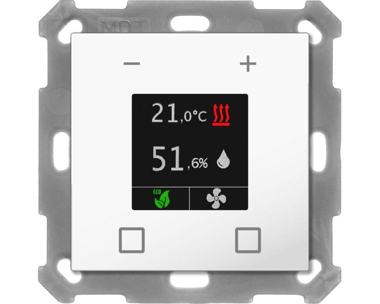 MDT - KNX Raumtemperaturregler Smart 55, Reinweiß glänzend