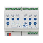 MDT - KNX Schaltaktor 8-fach, 6TE REG, 10 A, 230 V AC, C-Last, Standard, 140 µF