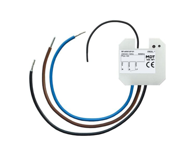 MDT - KNX RF+ Funk Schaltaktor 1-fach, UP, 10 A, 230 V AC