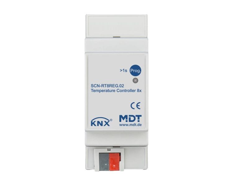 MDT - KNX Raumtemperaturregler 8-fach, 2TE REG