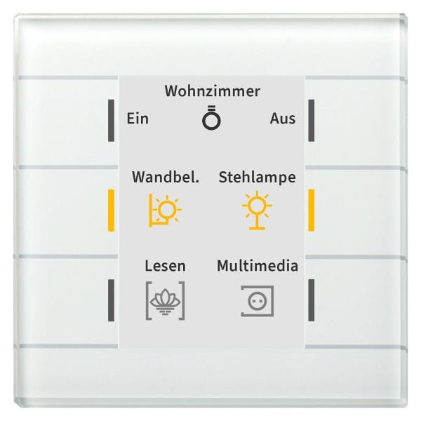 MDT - KNX Glastaster II Smart mit Farbdisplay, Weiß