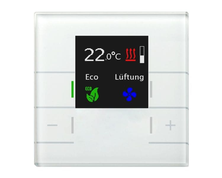 MDT - KNX Glas Raumtemperaturregler Smart mit Farbdisplay, Weiß