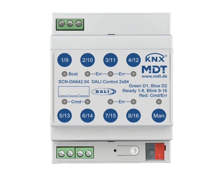 MDT - DALI Control 2 x 64 Gateway, 4TE REG, KNX, MDT