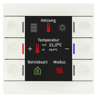 MDT - KNX Taster Smart 86 mit Farbdisplay und Temperatursensor, Reinweiß glänzend