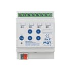 MDT - KNX Schaltaktor 4-fach, 4TE REG, 16/20 A, 230 V AC, C-Last, Strommessung, 200 µF